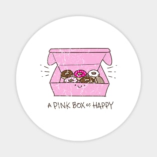 A Pink Box Donuts Of Happy Magnet